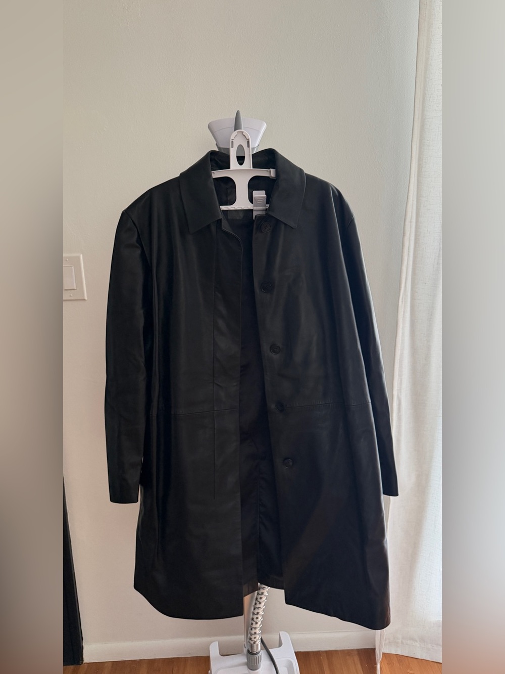 NWT Calvin Klein Studio Lamb Leather Car Coat - Picture 5 of 10
